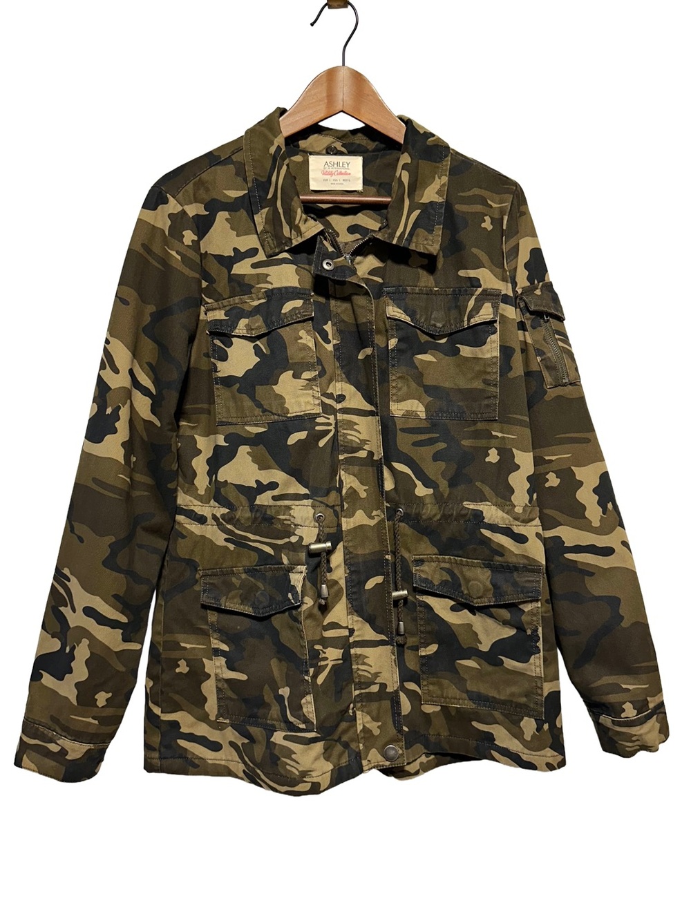 26 INTERNATIONAL Camo Utility Jacket Military Cargo Grunge
